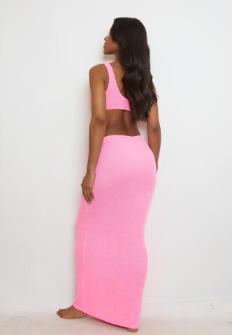 Moda Minx Rok 'Scrunch Long' in Roze