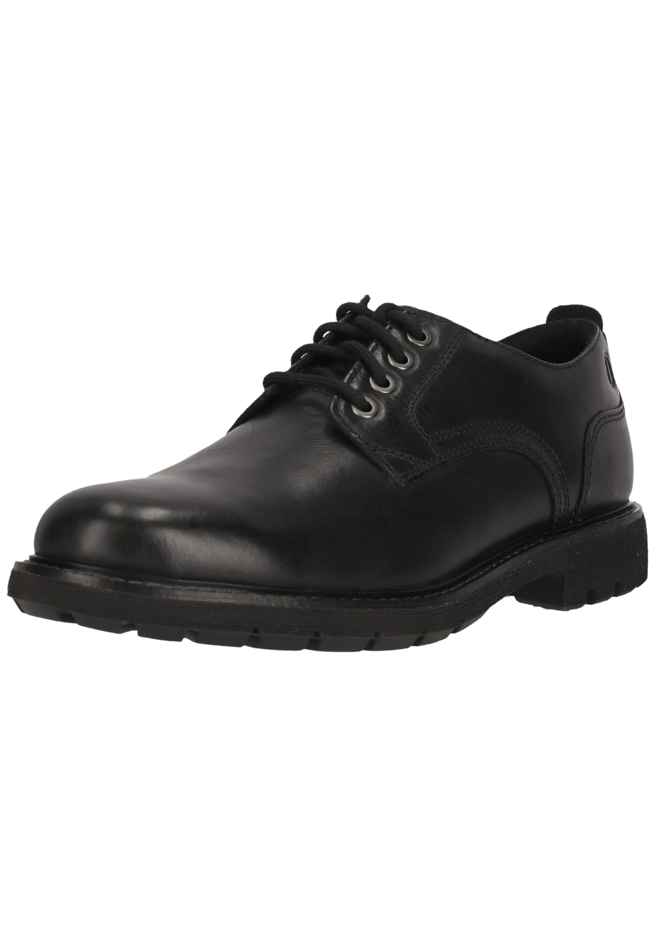 CLARKS Lace-up shoe 'Batcombe Tie Black Leather' in Black: front