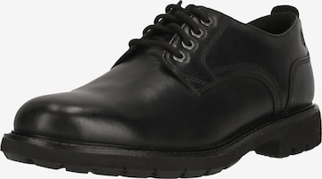 Chaussure à lacets 'Batcombe Tie Black Leather' CLARKS en noir : devant