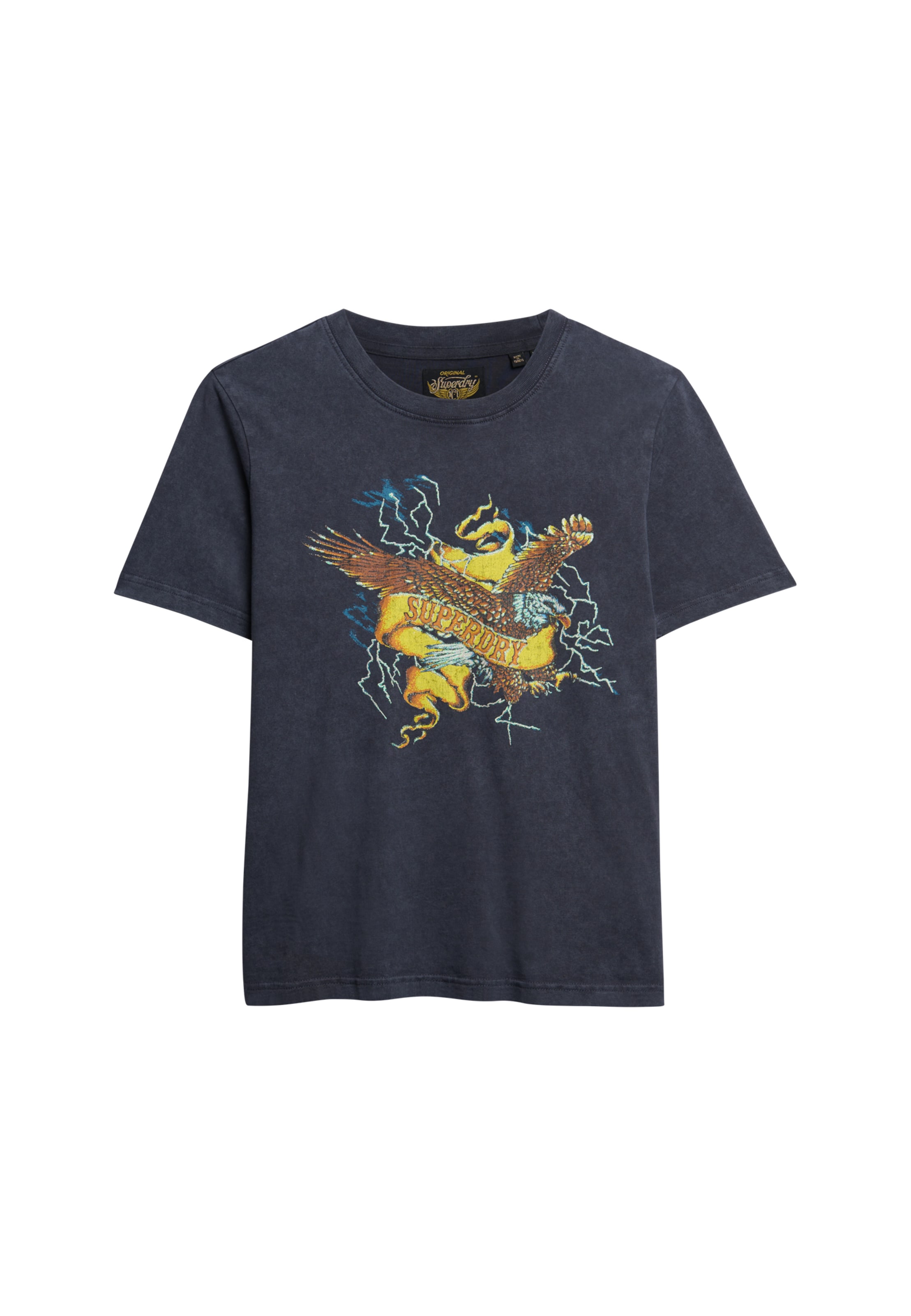 Superdry & Co Shirt 'Biker' in Zwart: voorkant