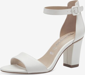 TAMARIS Strap sandal in White: front