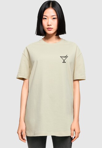 Merchcode T-Shirt 'Summer - Cocktail' in Beige: Vorderseite