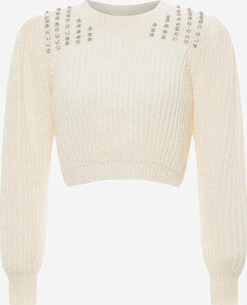 faina - Pullover em branco: frente