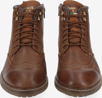 PANTOFOLA D'ORO Lace-Up Boots 'Tocchetto' in Brown