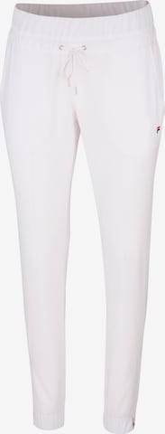 FILA Tapered Workout Pants 'Marina' in White: front