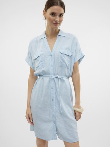 VERO MODA Blousejurk 'VMLinn' in Blauw: voorkant