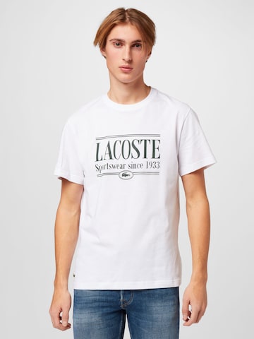 LACOSTE - Camisa em branco: frente