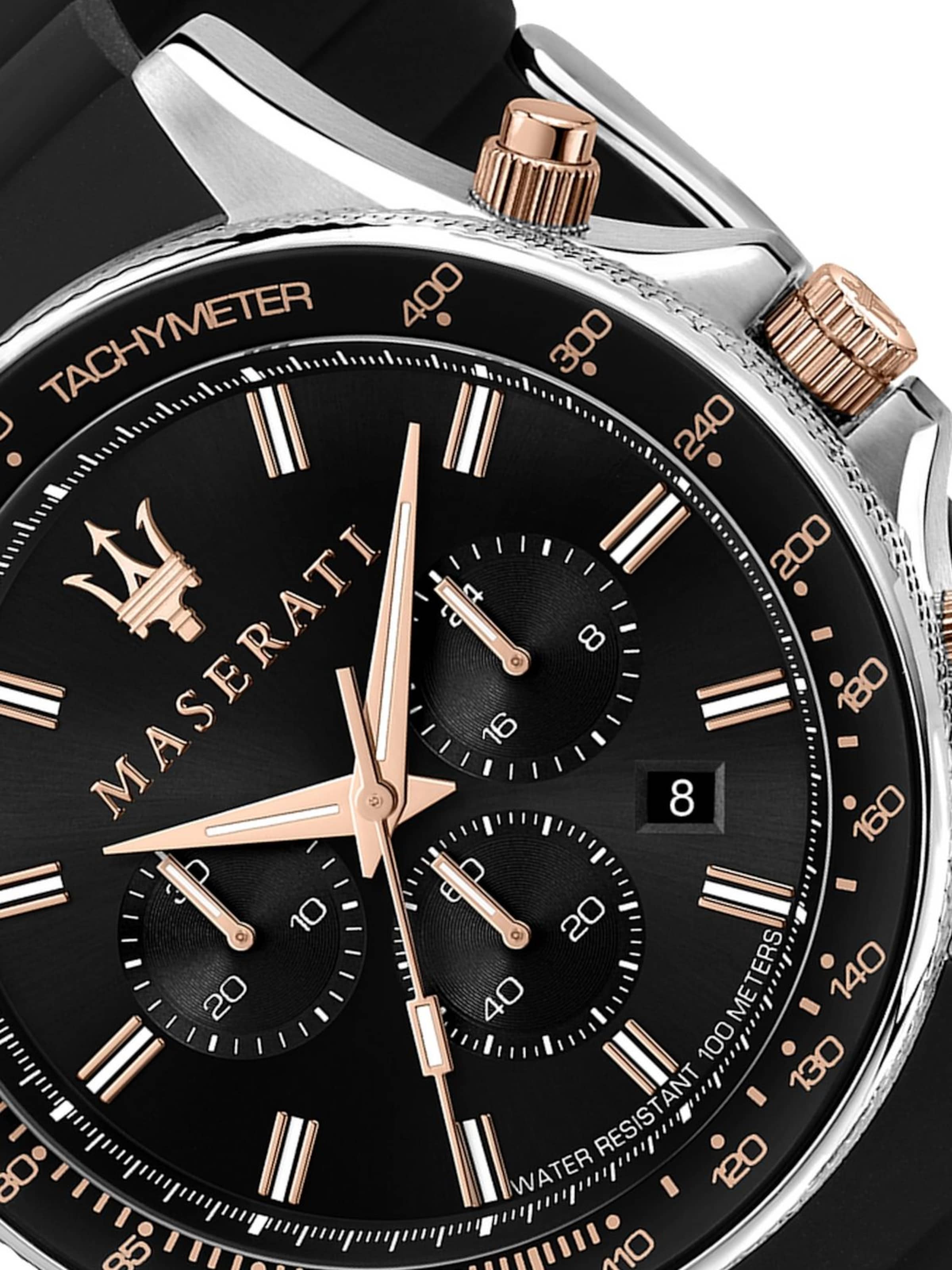Montre à affichage analogique Maserati en noir