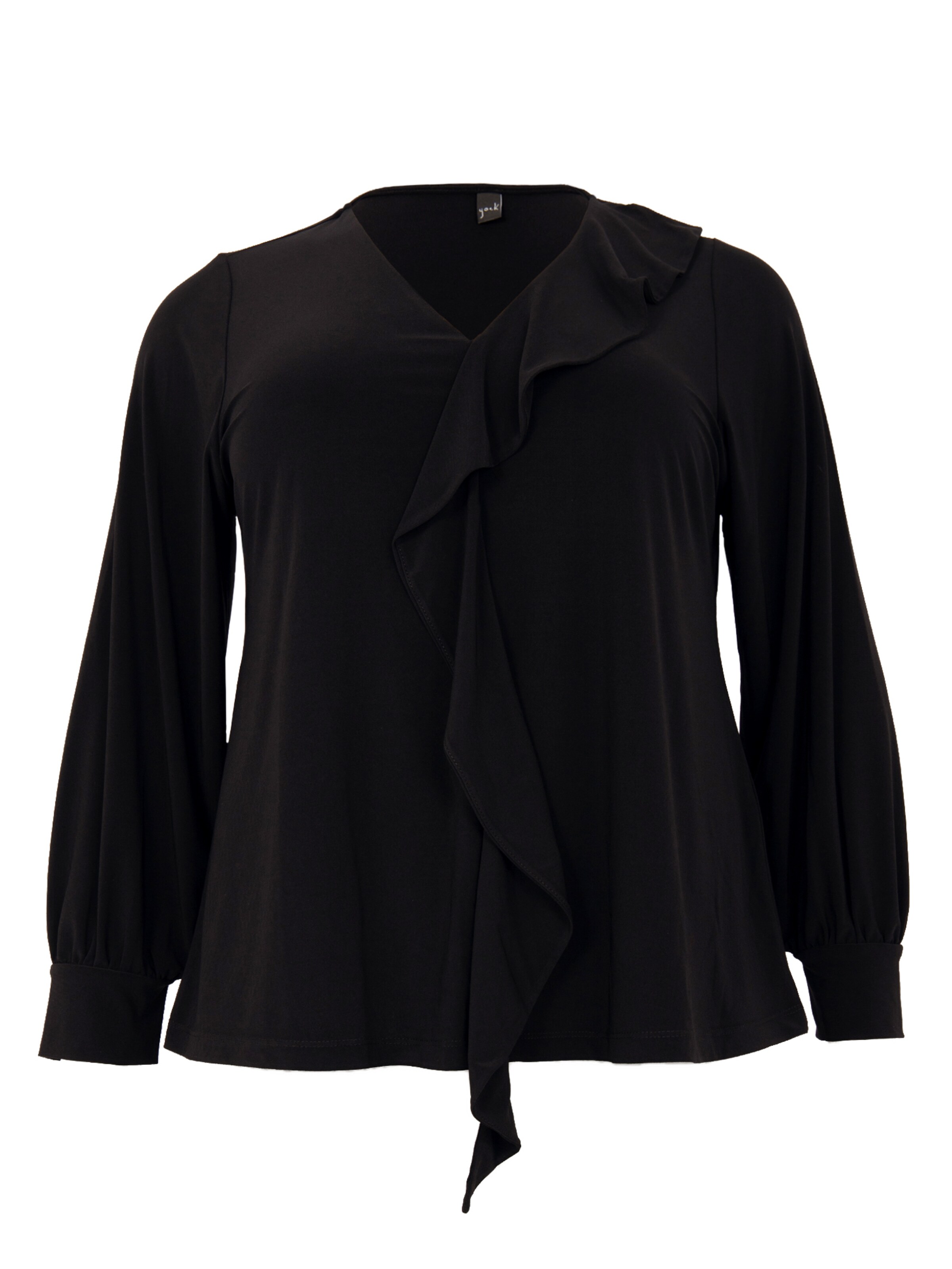 YOEK Tunic in Black: front