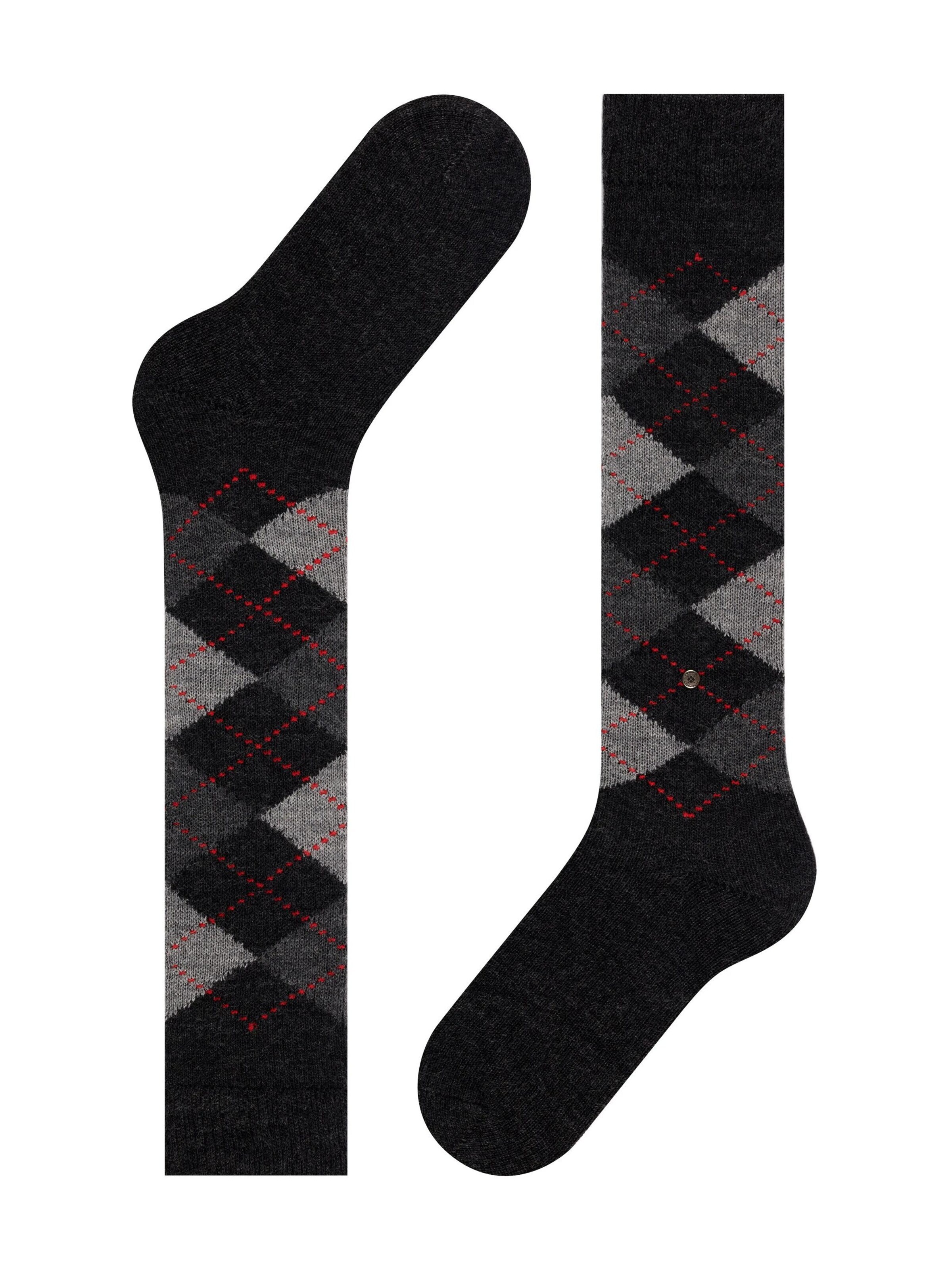 BURLINGTON Overknee Strümpfe 'Whitby'‌‌‌‌‌ in Grau