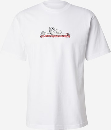 Maglietta 'Racer' di Cleptomanicx in bianco: frontale