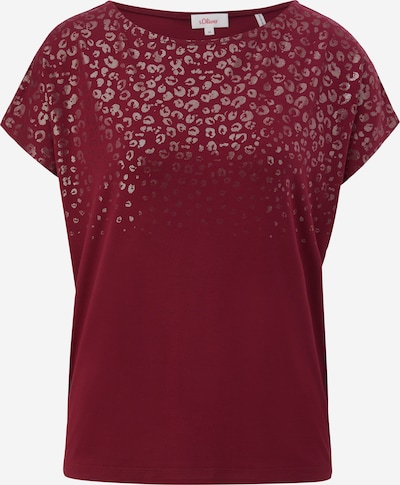 s.Oliver T-shirt en rouge rubis / blanc, Vue avec produit