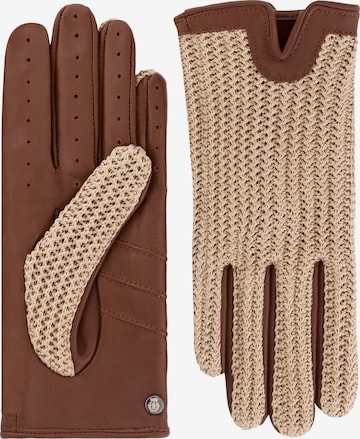 Roeckl Full finger gloves 'SANREMO TOUCH' in Brown: front