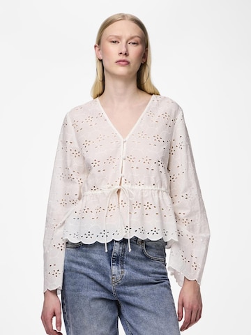 PIECES Blouse 'ARMORINE' in Wit: voorkant