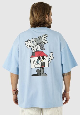 T-Shirt 'Screaming Face' HOMEBOY en bleu