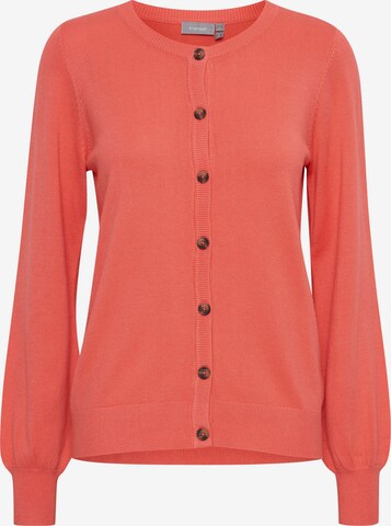 Fransa Knit Cardigan in Orange: front