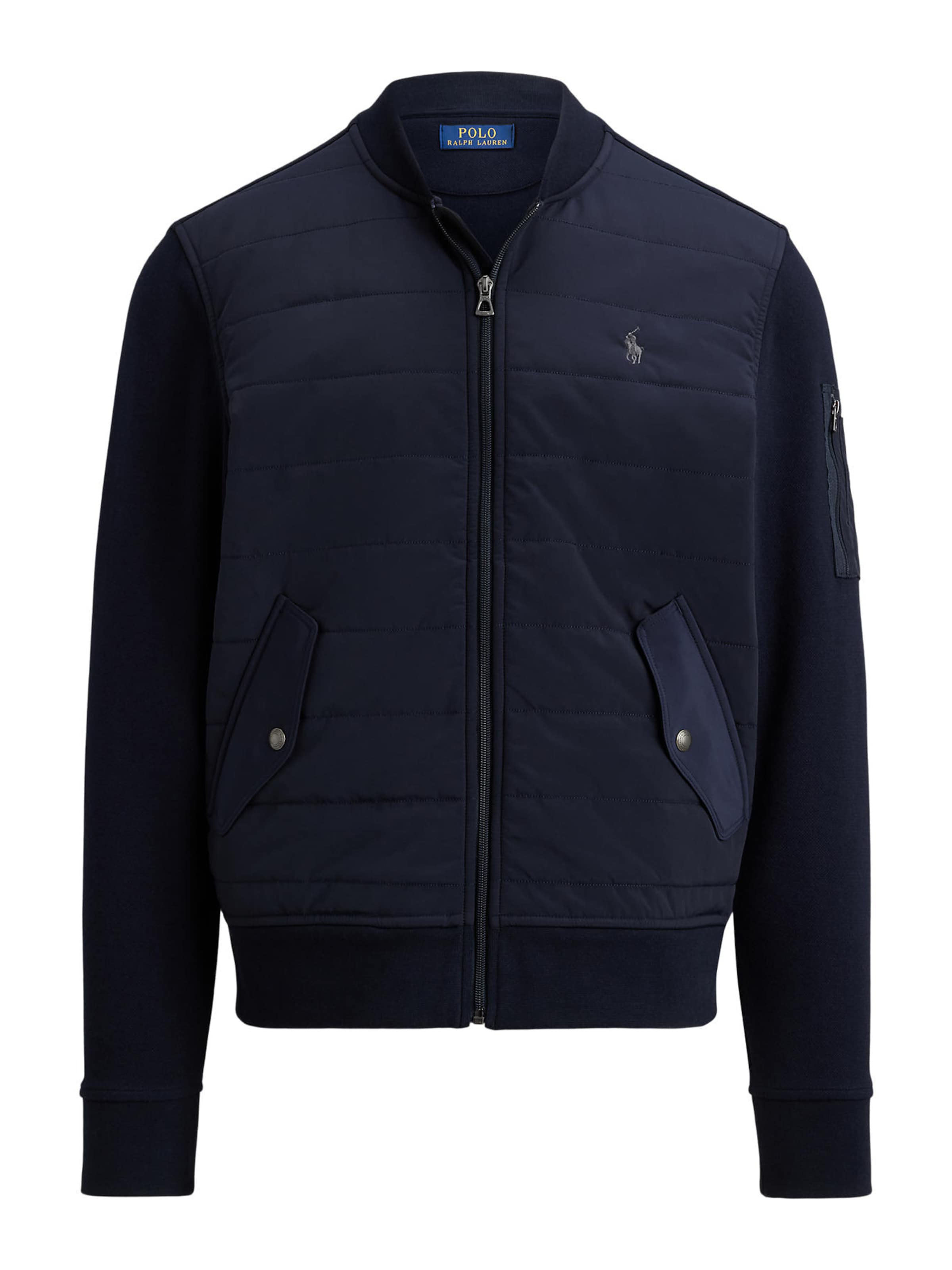 zils Polo Ralph Lauren Adīta jaka: no priekšpuses