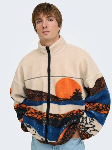 Only & Sons Флисовая куртка 'ONSADAM' в Бежевый