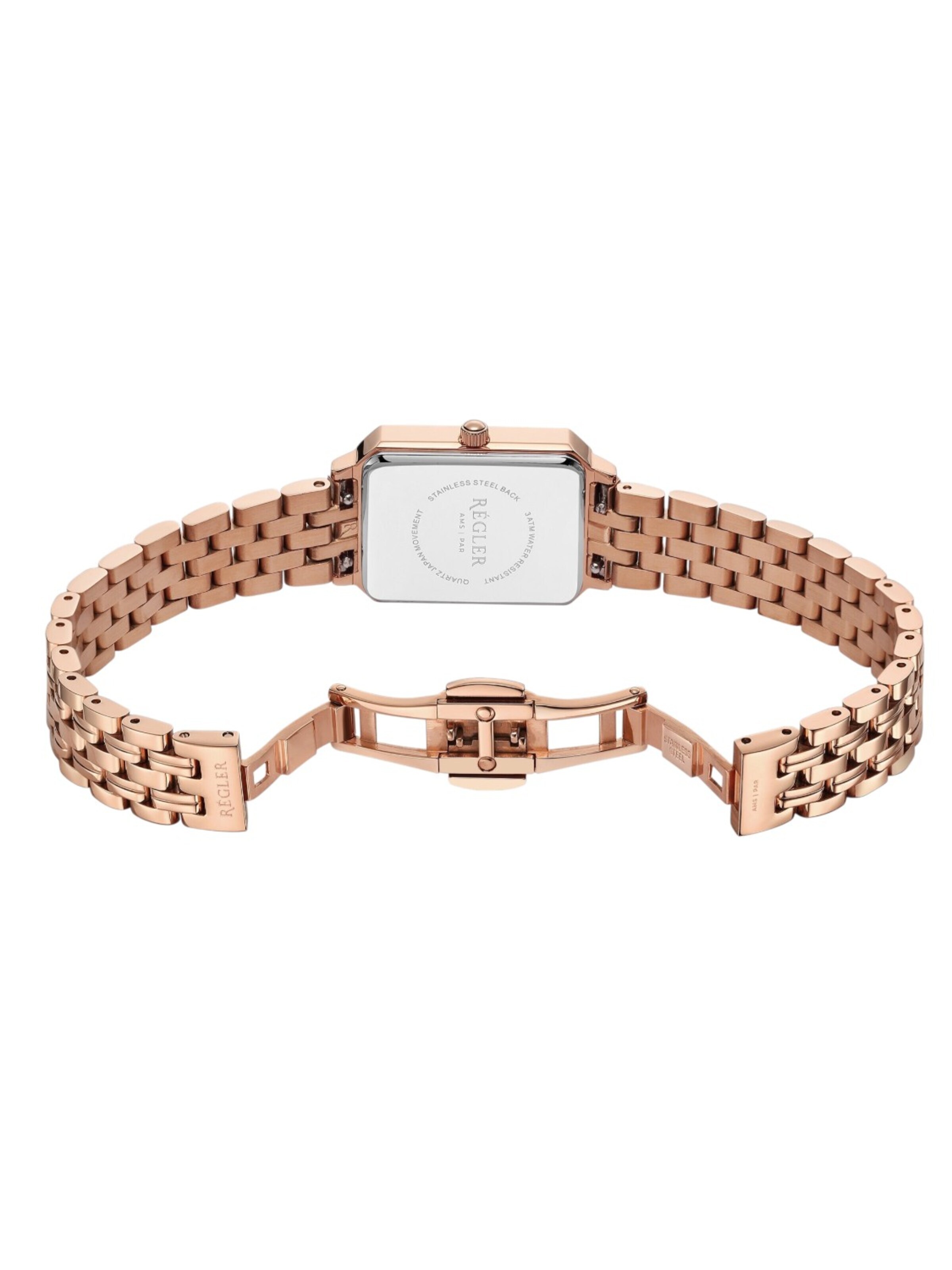 Régler Zegarek analogowy 'Régler Élégance Steel Rose Gold - Pearl' w kolorze złoty