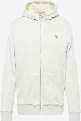 Abercrombie & Fitch Zip-Up Hoodie in Grey: front