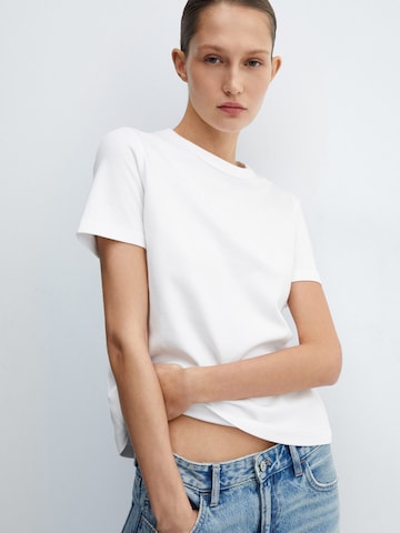 MANGO Shirt 'RITA' in Wit: voorkant