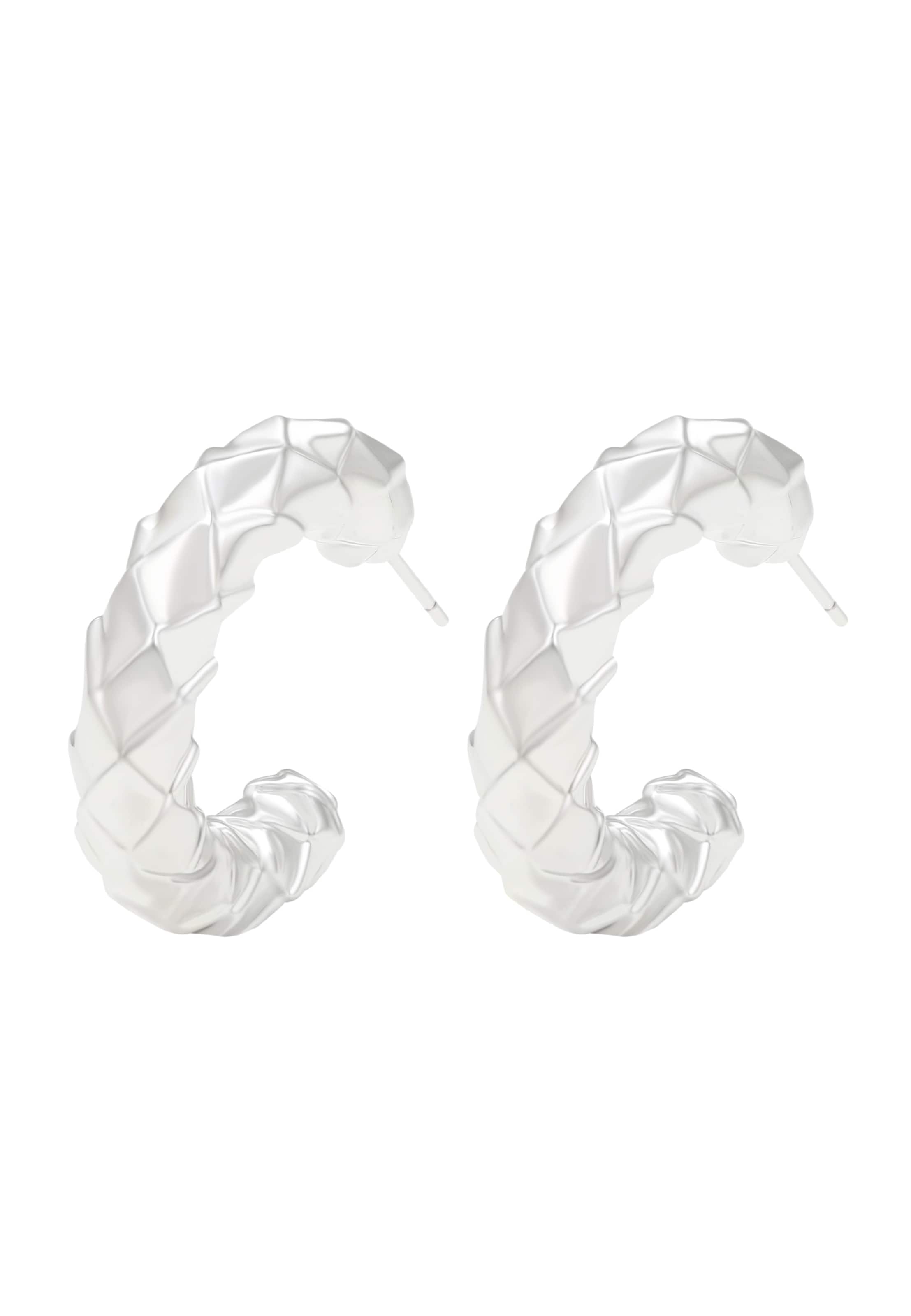 Boucles d'oreilles faina en argent : devant