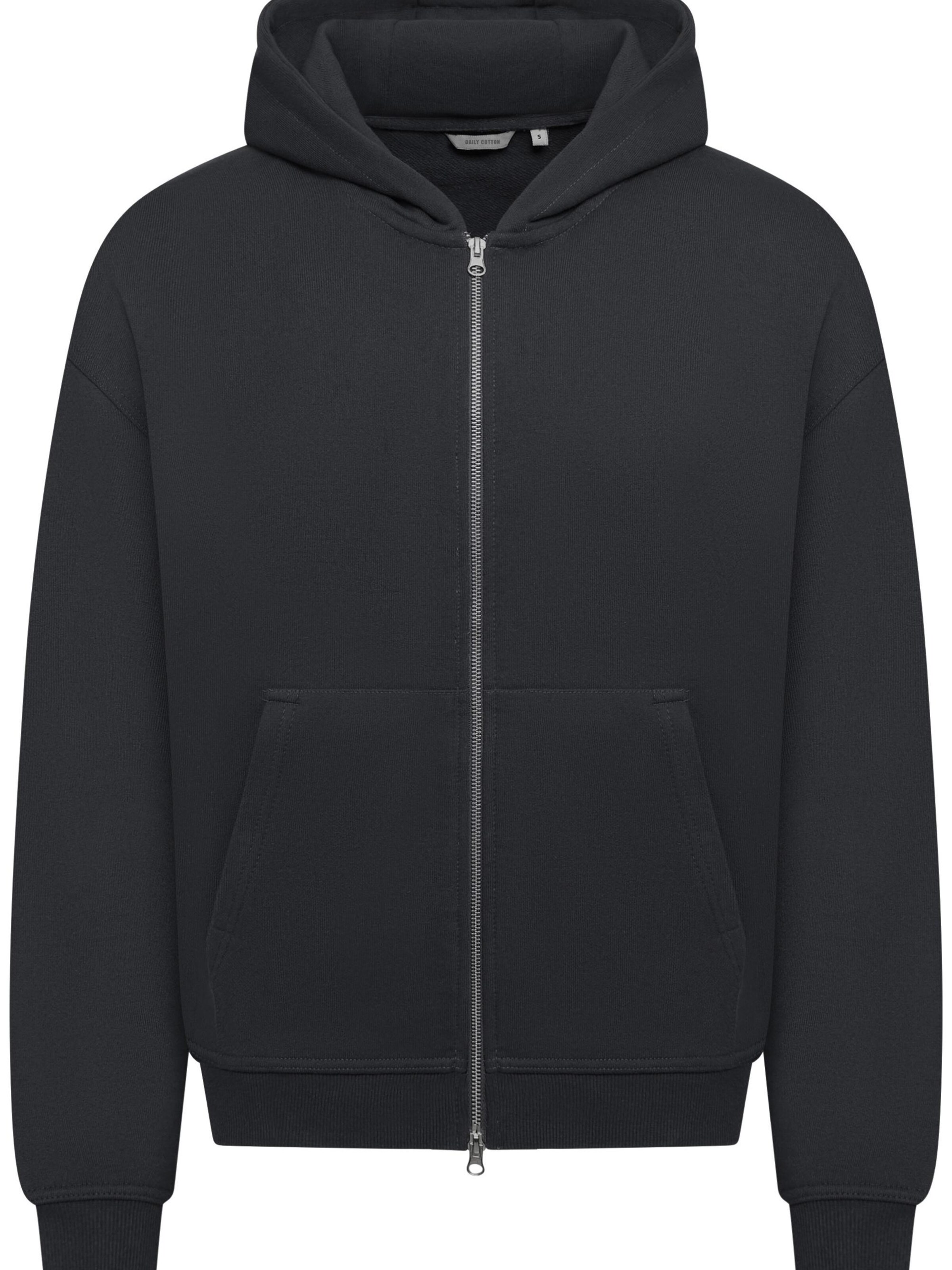 Daily Cotton Sweatjacke 'DCLUGO' in Schwarz