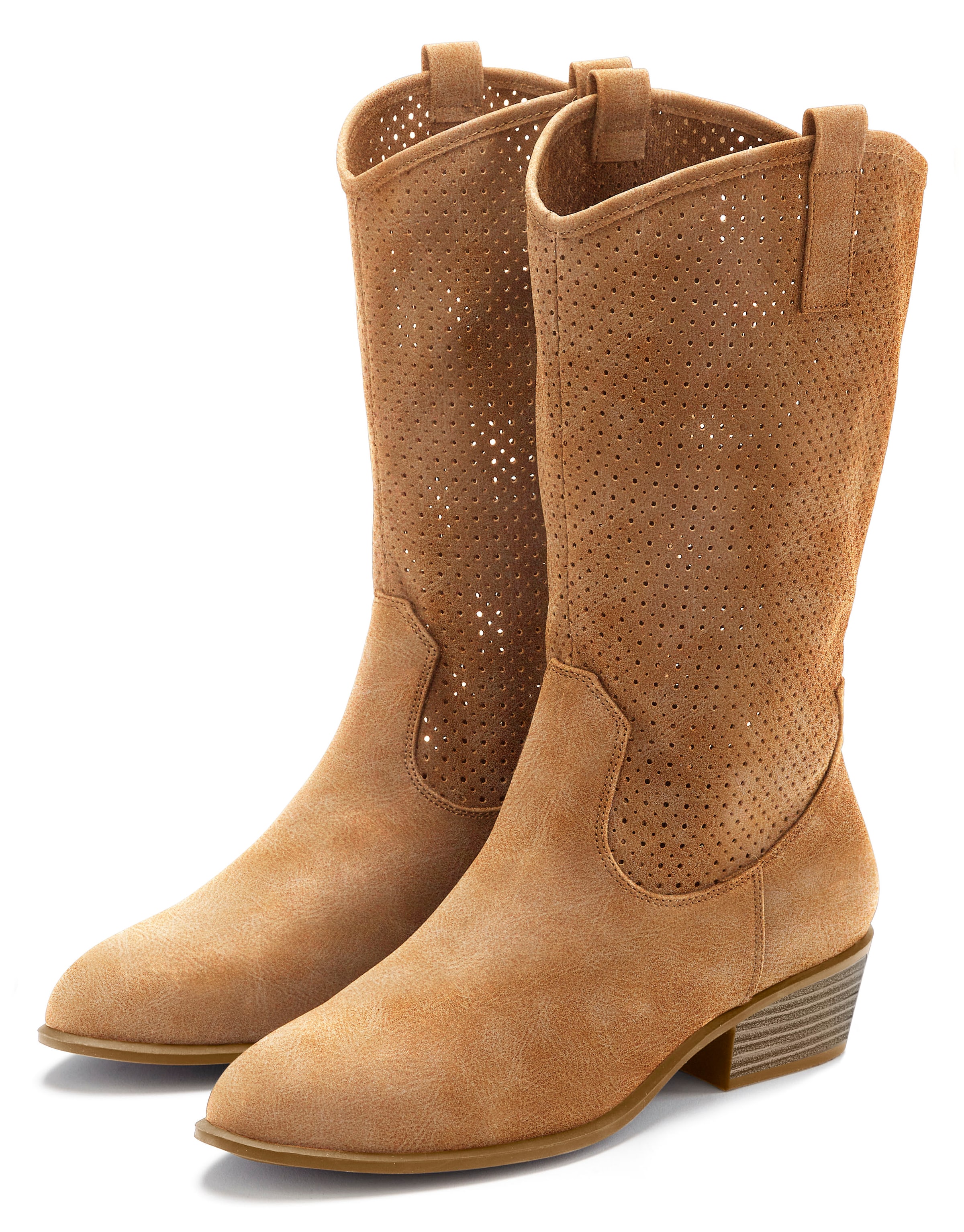 LASCANA Cowboy boot in Beige
