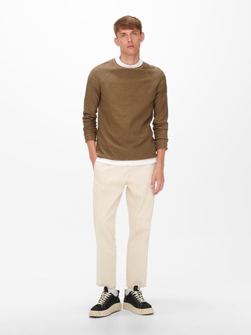 Regular fit Pullover 'Dextor' di Only & Sons in marrone
