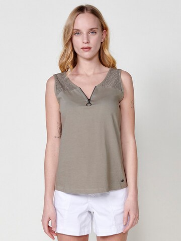 Top di KOROSHI in verde: frontale
