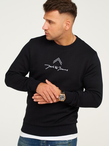 JACK JONES Sweatshirt 'JCOLABO'‌ in Schwarz: Vorderseite