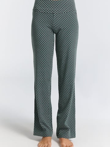 Leela COTTON Wide leg Pants 'Damen Bio-Baumwoll Komforthose' in Green: front