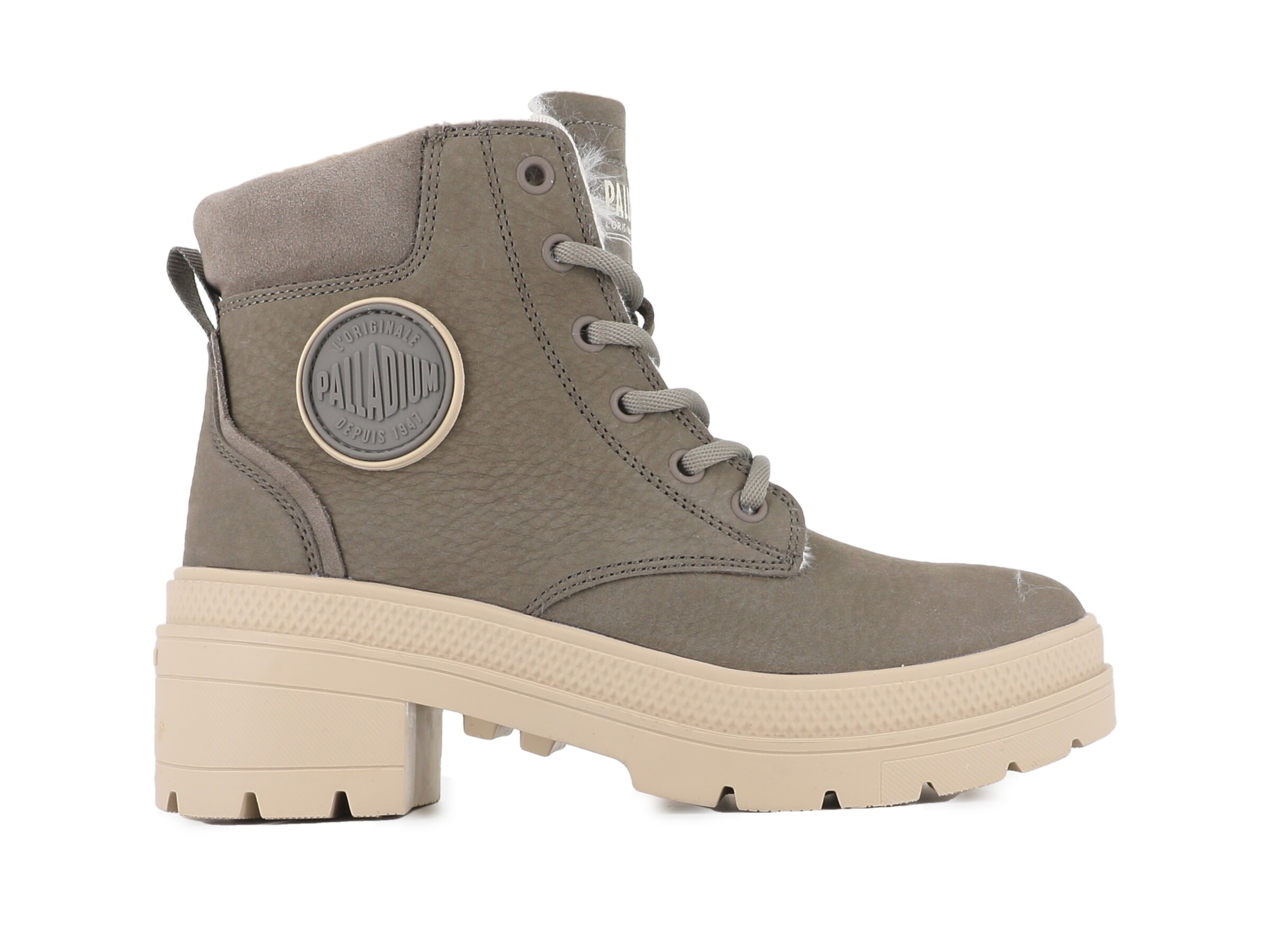 Palladium Schnürstiefel 'Pallarise' in Beige