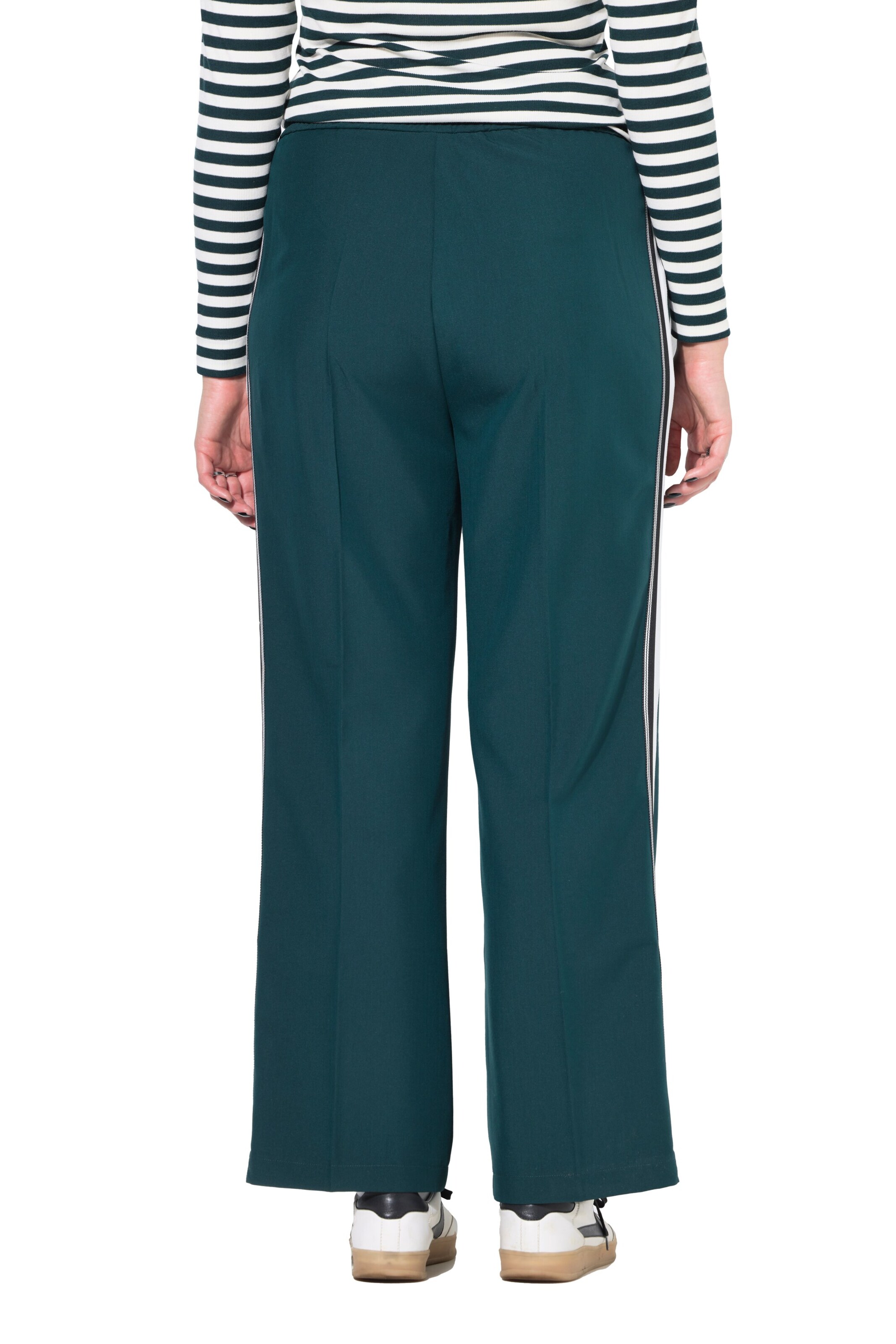 Studio Untold Wide leg Trousers with creases in Green