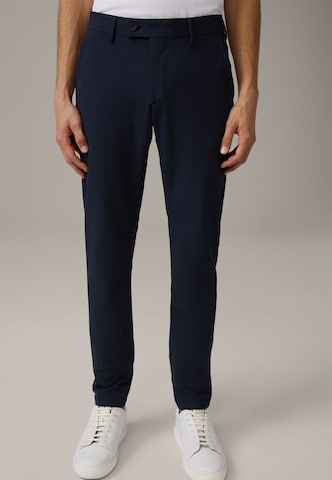 Coupe slim Pantalon chino STRELLSON en bleu : devant