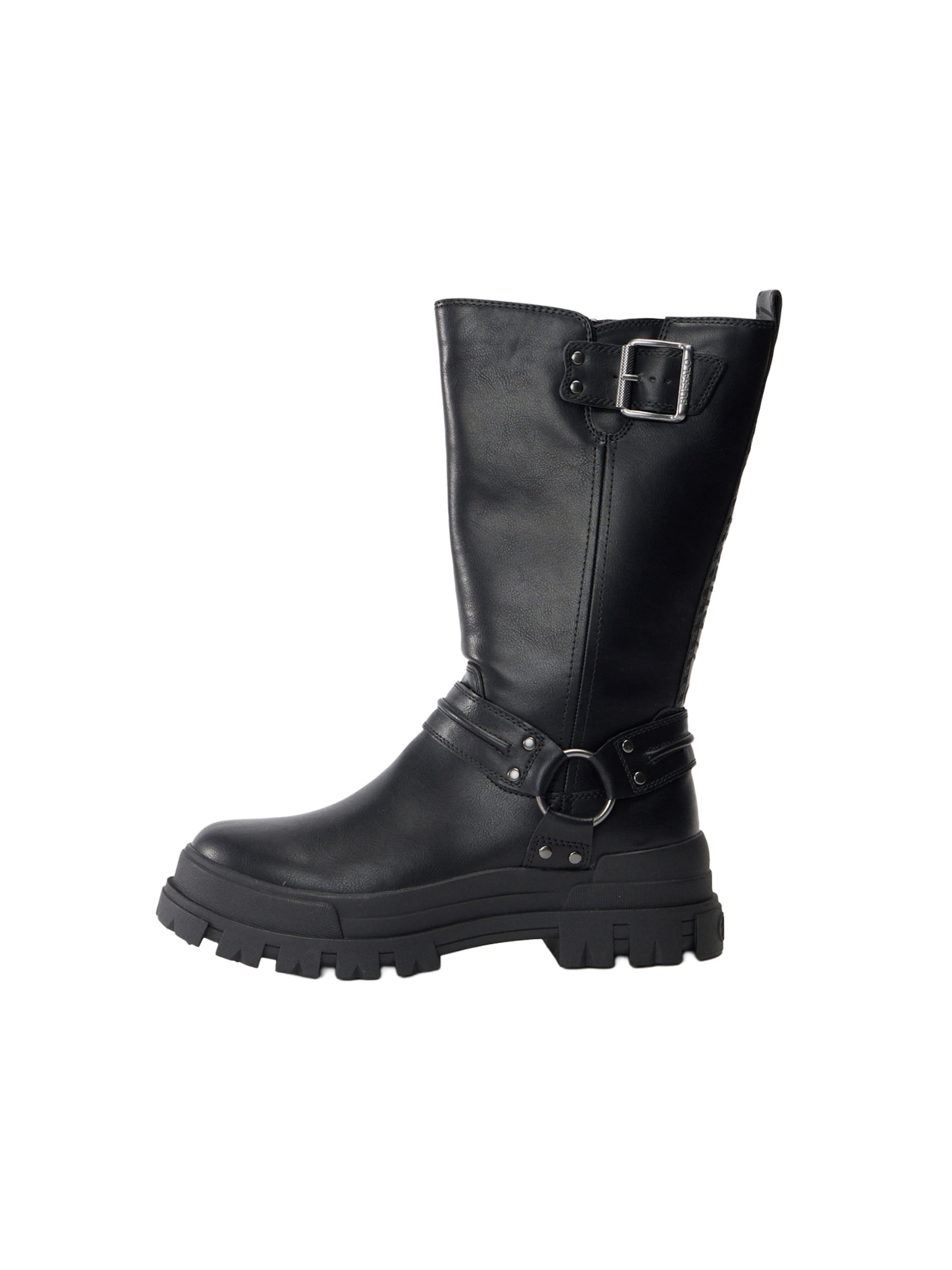 BUFFALO Ботуши 'ASPHA' в черно: отпред