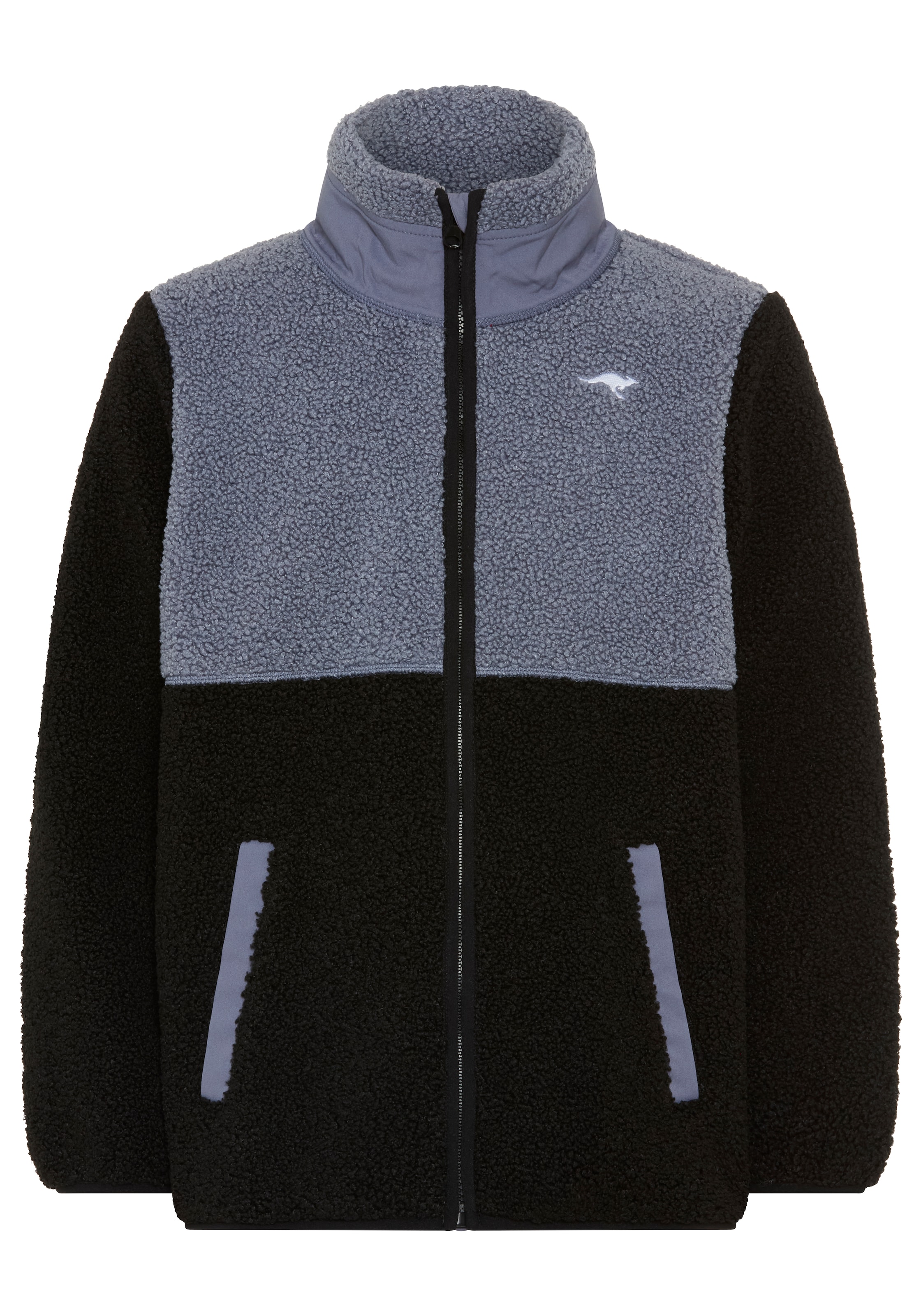 KangaROOS Fleece Jacket in Grey: front