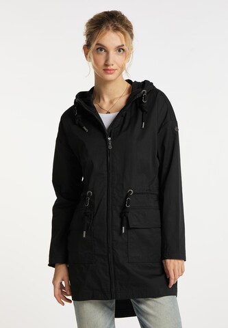 DreiMaster Vintage Between-Seasons Parka in Black: front