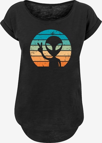 F4NT4STIC T-Shirt 'Alien Piece Sonnenuntergang' in Schwarz: Vorderseite