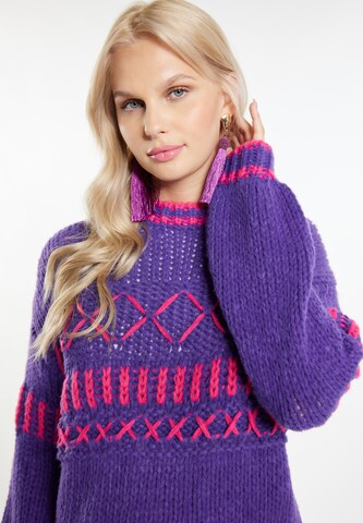 purpurinė IZIA Megztinis 'Hoona'