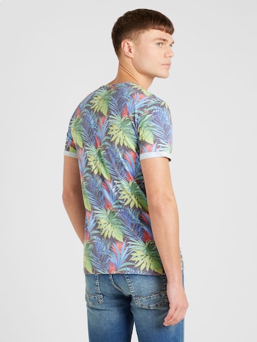 Key Largo Shirt 'LEAF' in Blauw