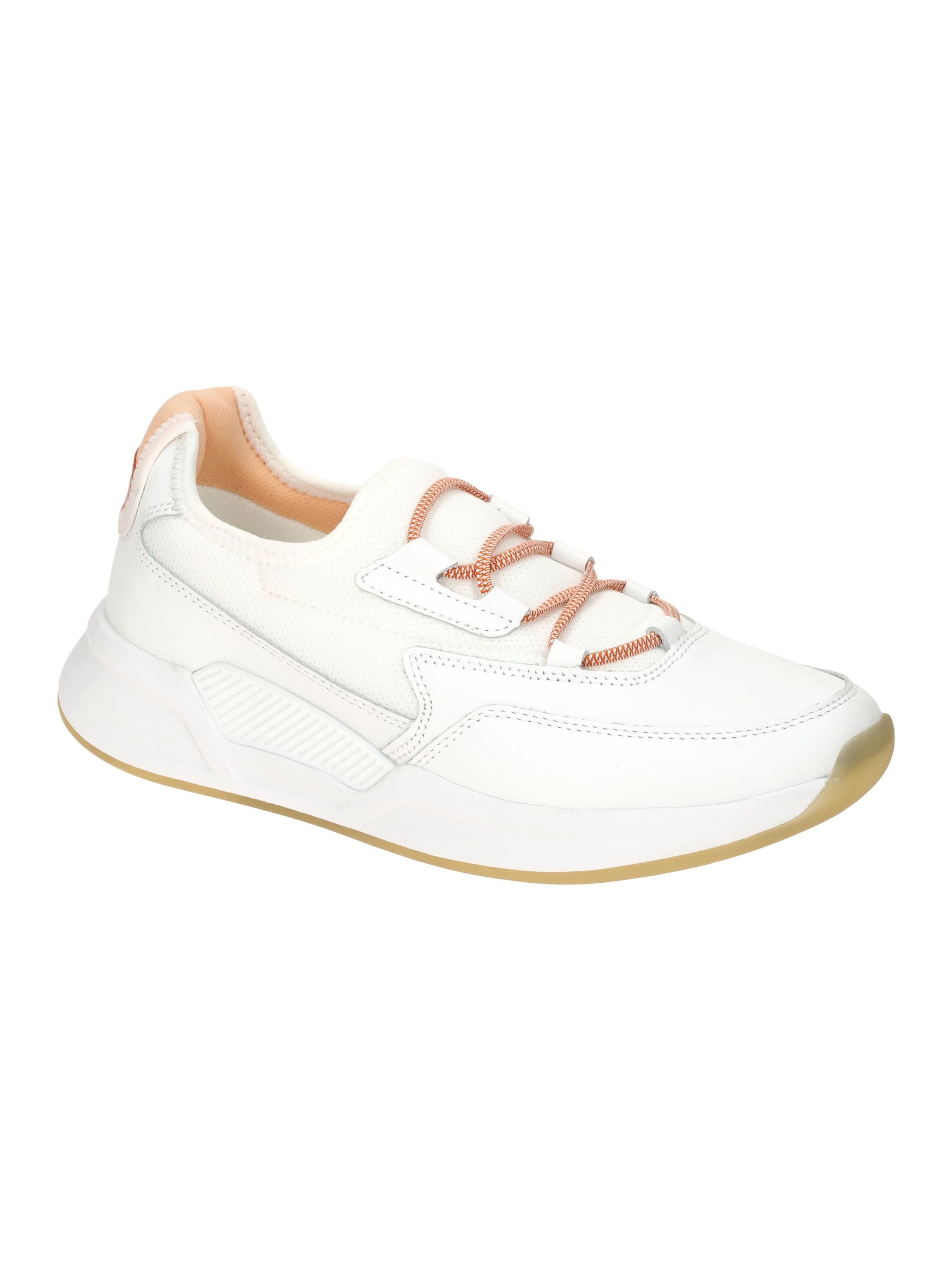 GABOR Slippers 'Gabor RollingSoft Slipper Schuhe weiß orange 66.951.51' in White: front