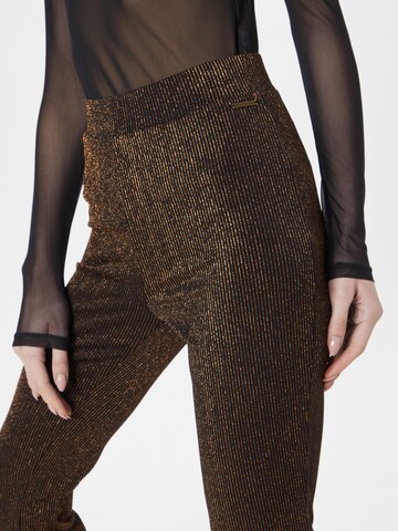 Colourful Rebel Flared Pants 'Jolie' in Bronze