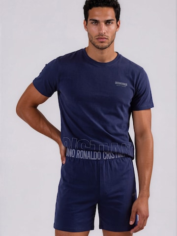 Pyjama long ' BASIC Shorty ' CR7 - Cristiano Ronaldo en bleu : devant
