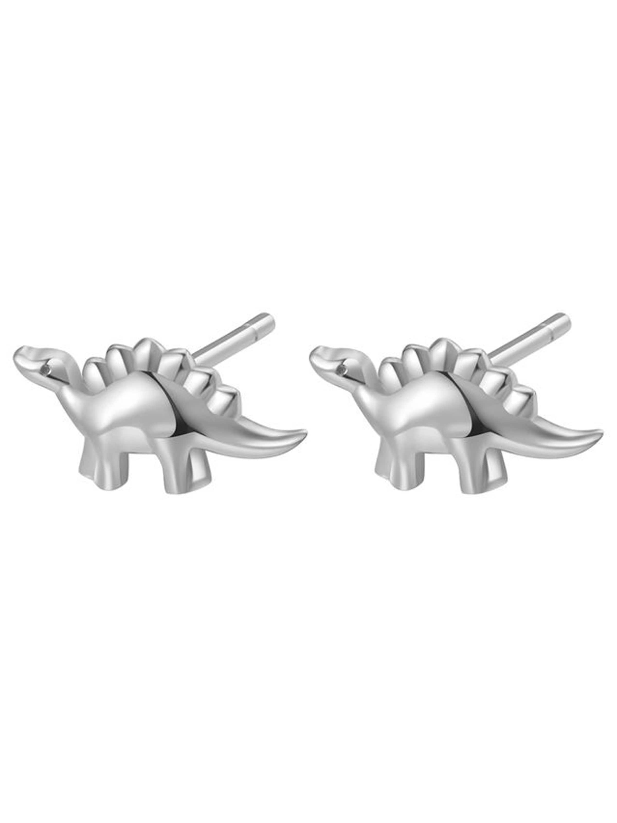 Hey Happiness Pendientes 'Dino Joy' en plata, Vista del producto