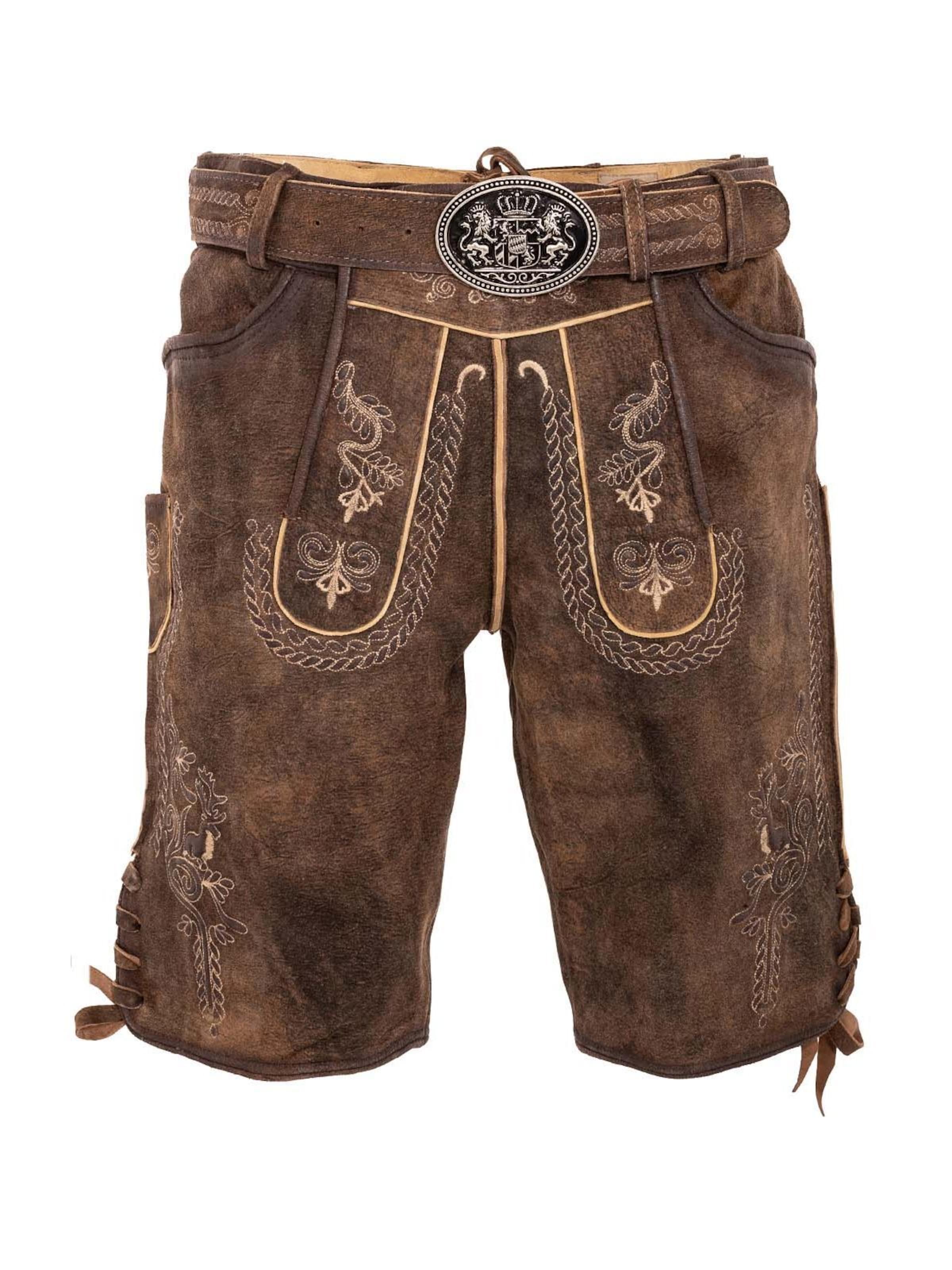 Country Maddox Regular Trachtenhose 'KOCHELSEE'‌‌ in Braun: Vorderseite
