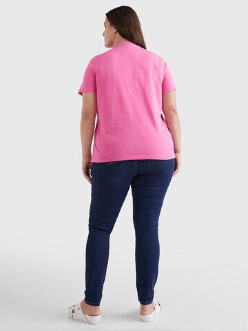 Tommy Hilfiger Curve - Camiseta en rosa