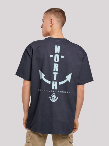 T-Shirt 'North Anker Knut & Jan Hamburg' F4NT4STIC en bleu
