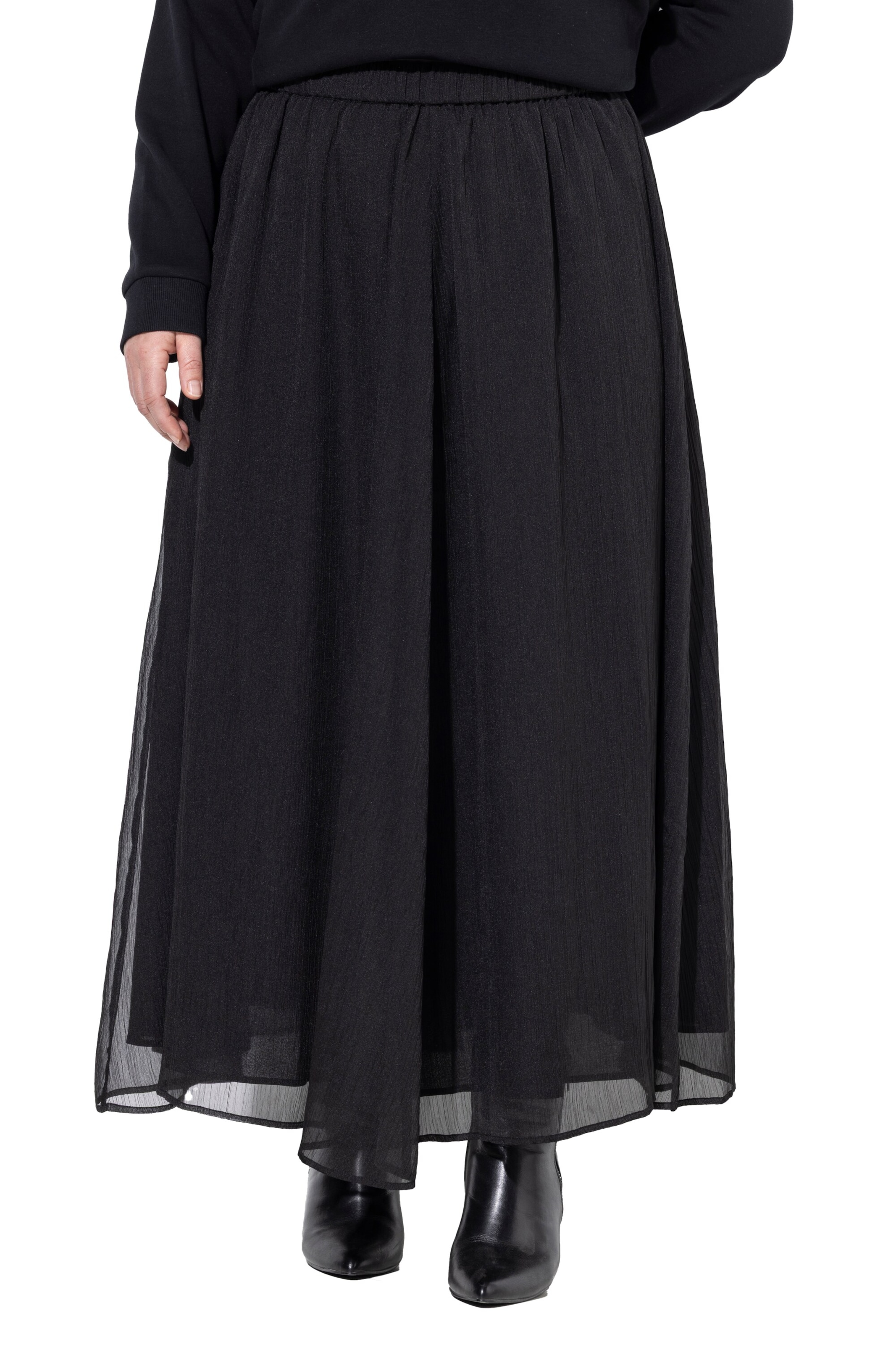 Ulla Popken Rok in Zwart: voorkant