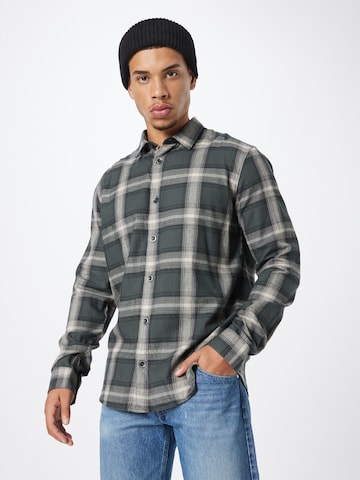 No Excess Regular fit Button Up Shirt in Grey: front